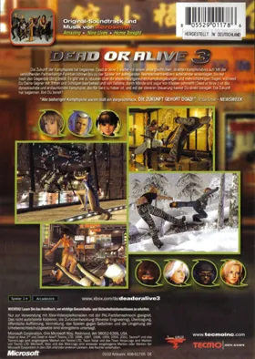 Dead or Alive 3 (USA) box cover back